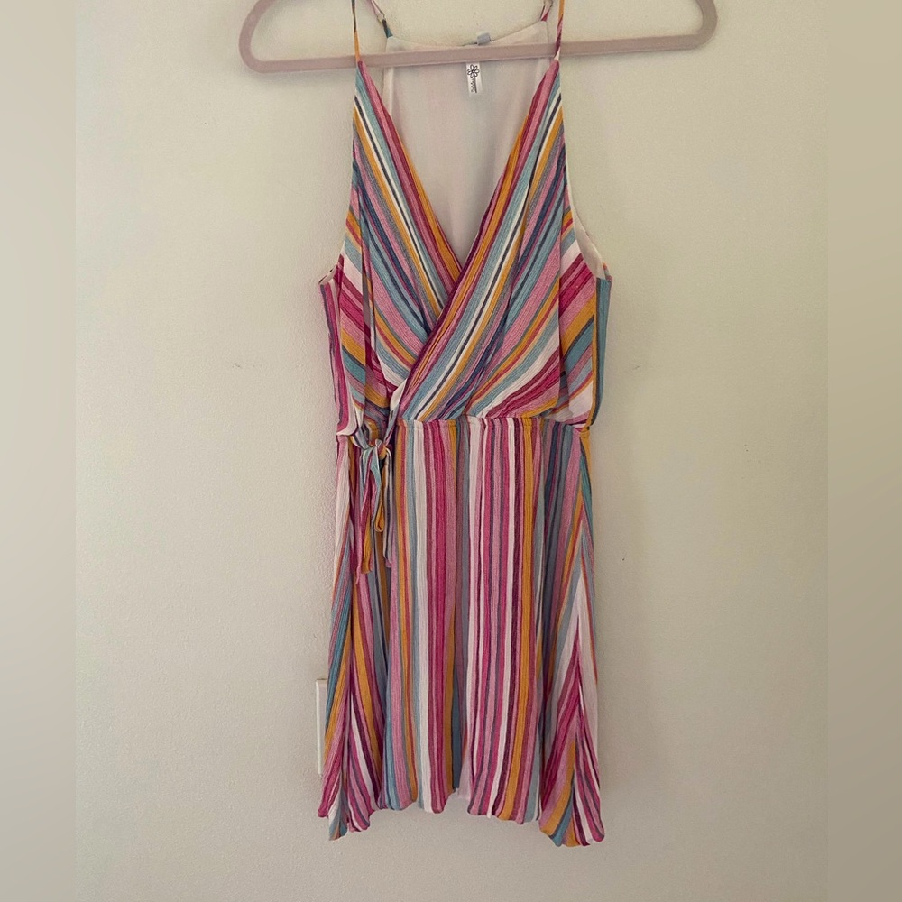 Daisyshoppe Striped Sleeveless Mini Dress with Racerback size Med